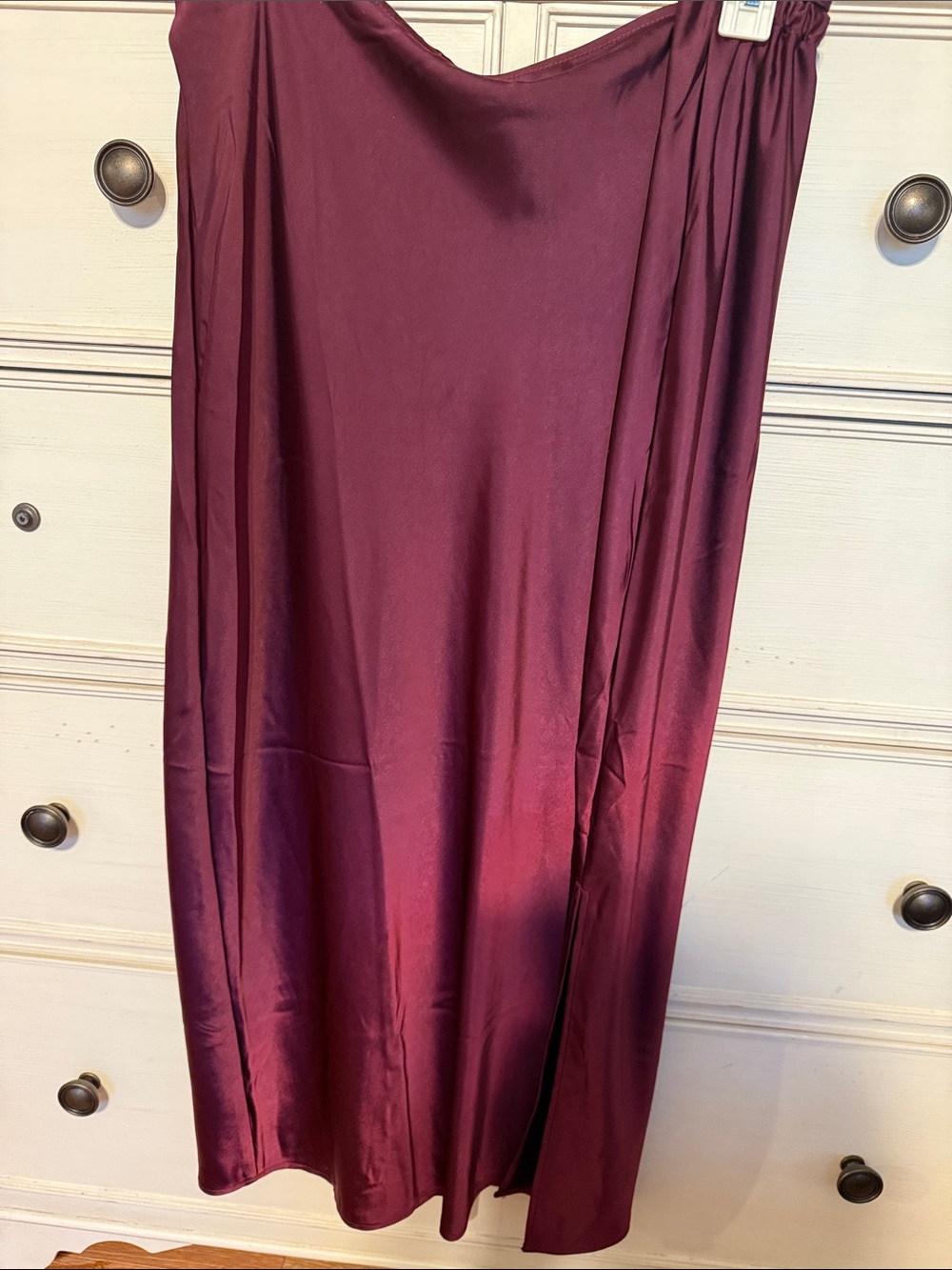 Old Navy Satin Maxi Skirt in Burgundy Plum